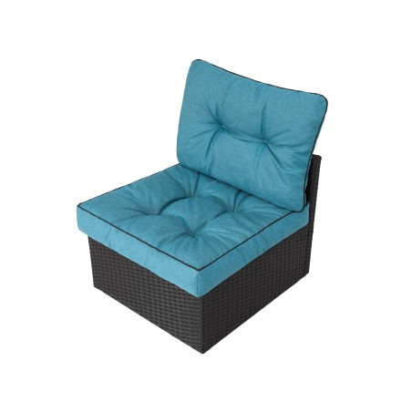 Polštář na ratanovou židli R3 EMMA TECH modrý ekolen