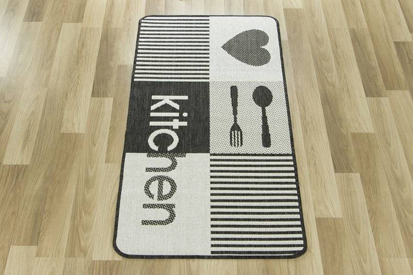 Protiskluzový kuchyňský koberec/ běhoun Flex 19053/08 šedý
