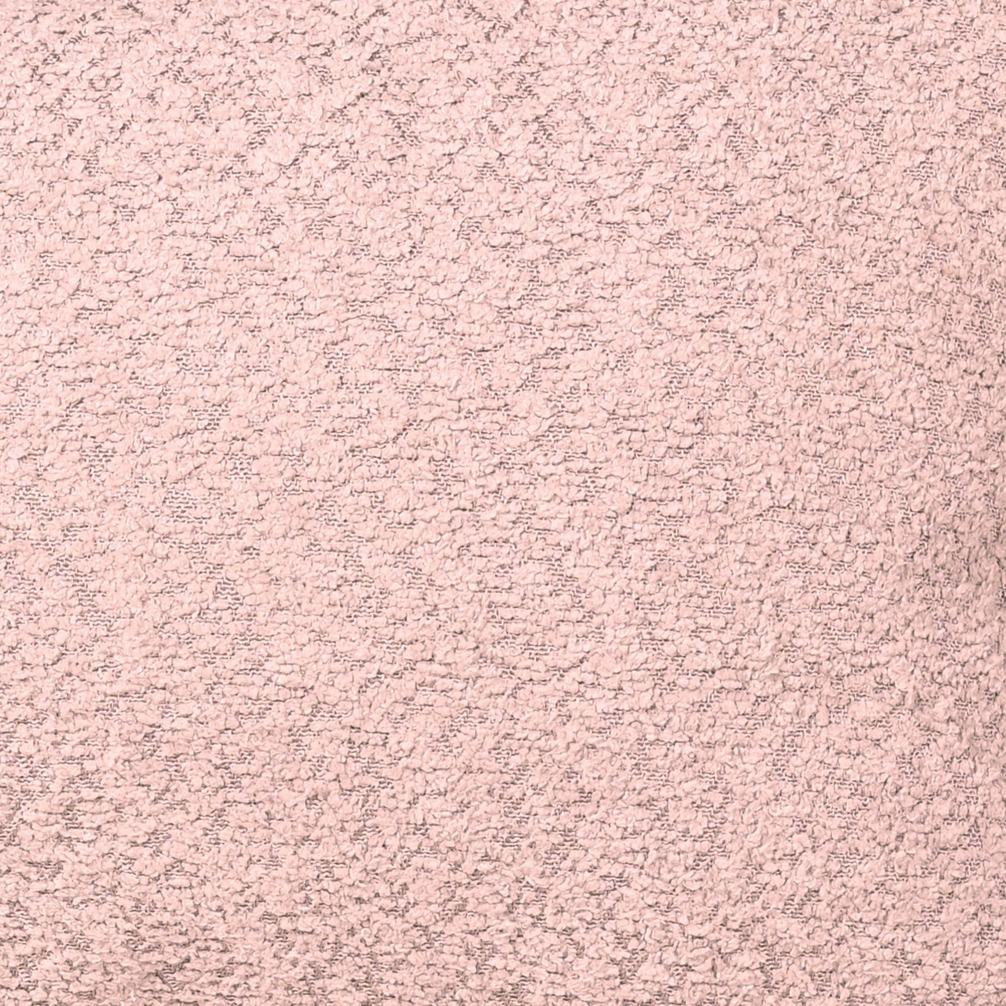 Čtvercový polštář pudrově růžový bouclé