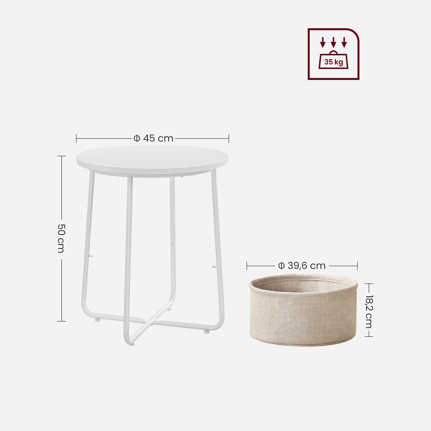 Příruční stolek LET223W10