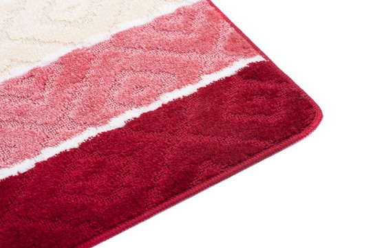 Sada koupelnových koberečků MULTI C5132 červený ROMBY