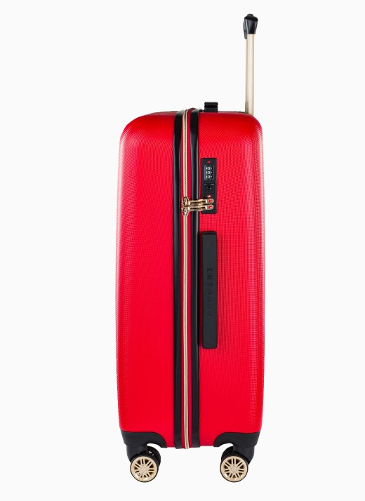 Střední červený kufr Los Angeles