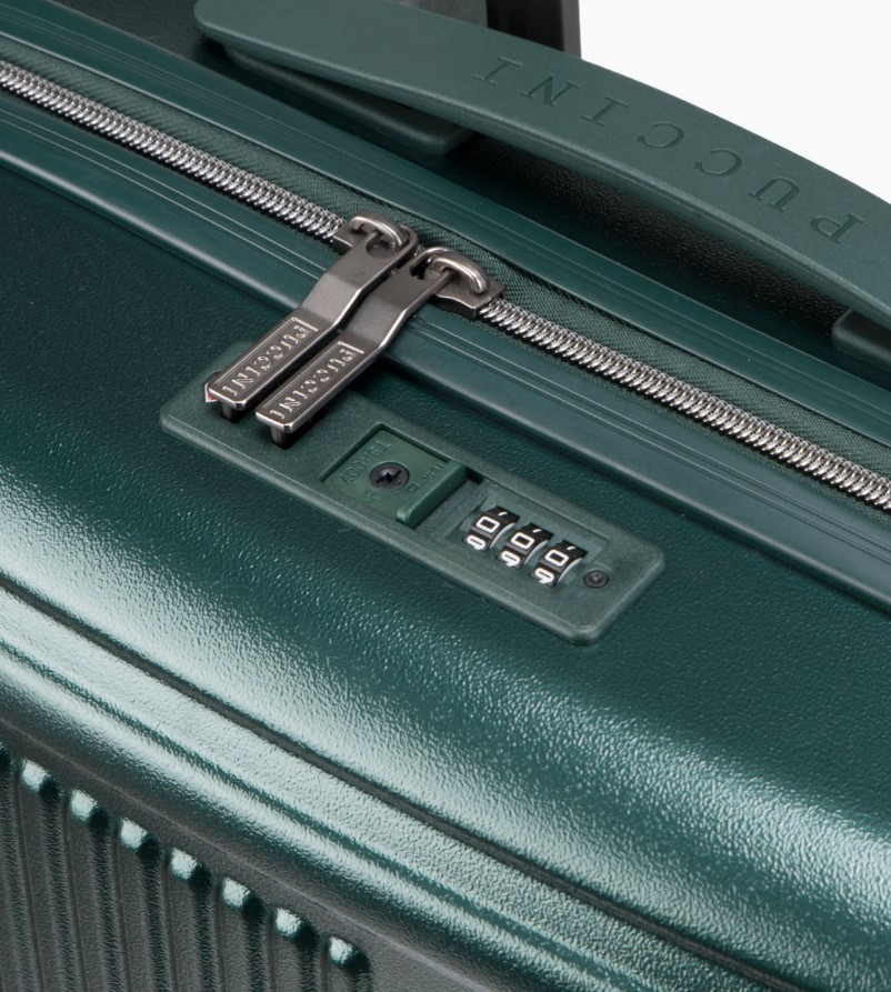 Střední tmavě zelený kufr Geneva