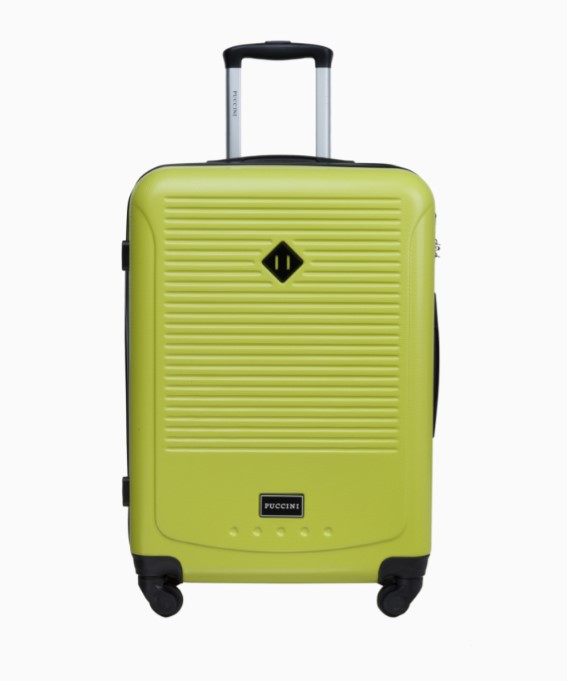 Střední limetkový kufr s kombinačním zámkem