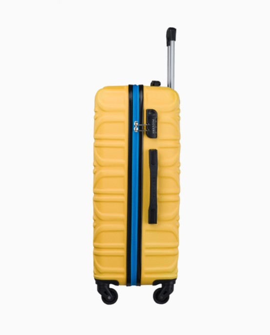 Střední žlutý kufr California s kontrastním povrchem