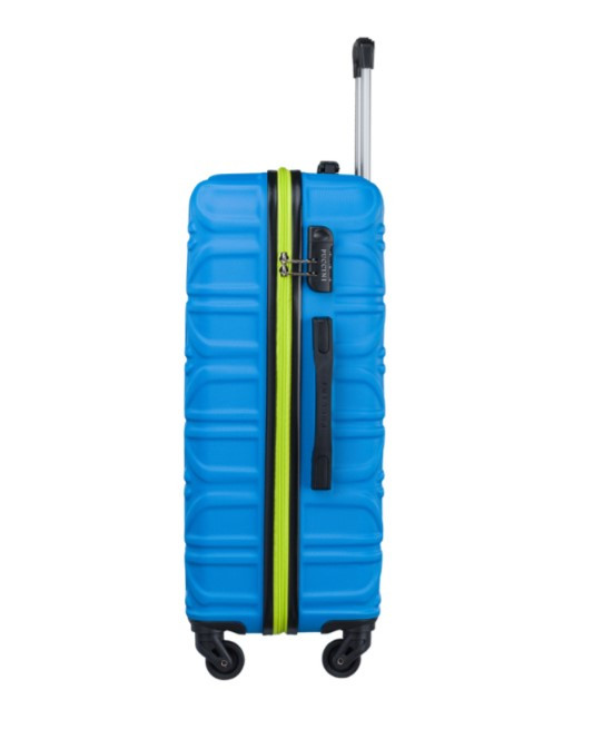 Střední modrý kufr California s kontrastním povrchem