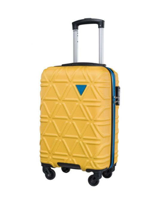 Žlutý kabinový kufr California s kontrastním povrchem