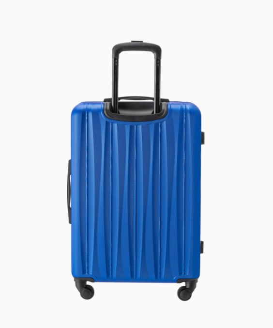 Střední modrý kufr Bali s drážkami