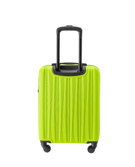 Limetkový kabinový kufr Bali s drážkami