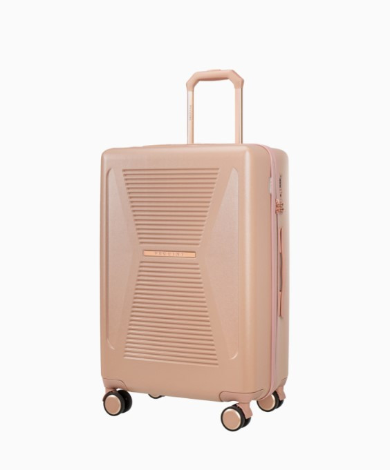 Střední růžový kufr Malibu