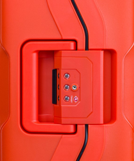Velký oranžový kufr Osaka uzavíraný přezkami