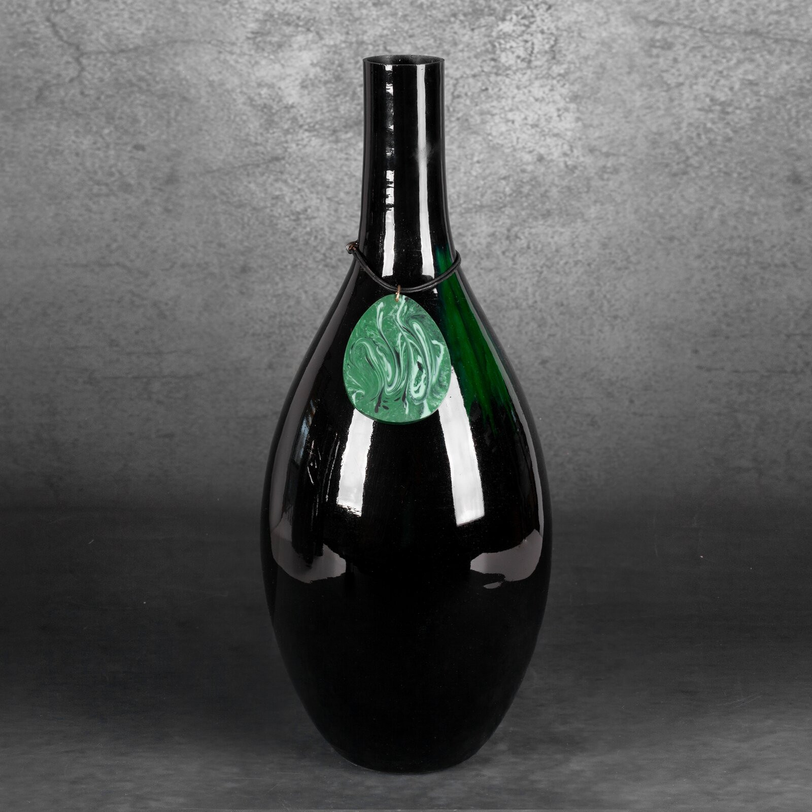 Váza CAPRI 02 černá / zelená