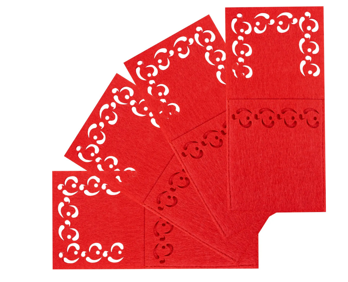 Vánoční obal na příbory - KF357 červené