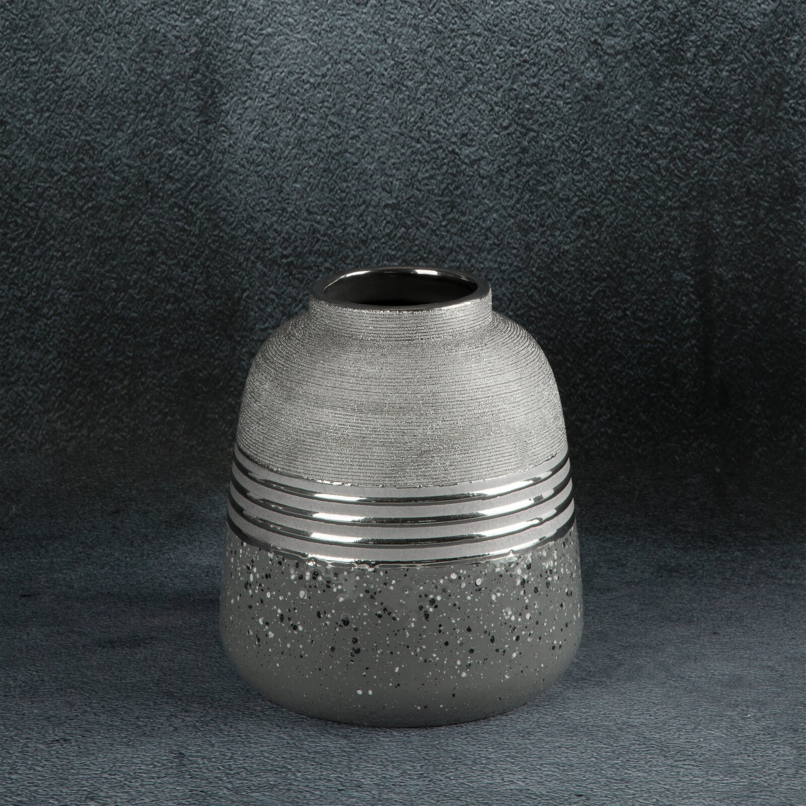 Váza NELI 03 strieborná / sivá