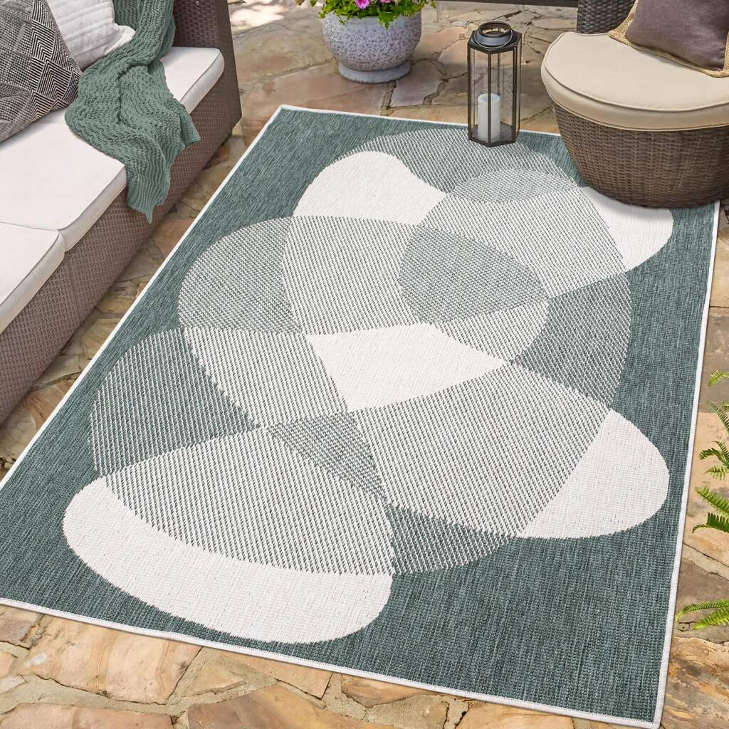 Oboustranný koberec DuoRug 5835 zelený