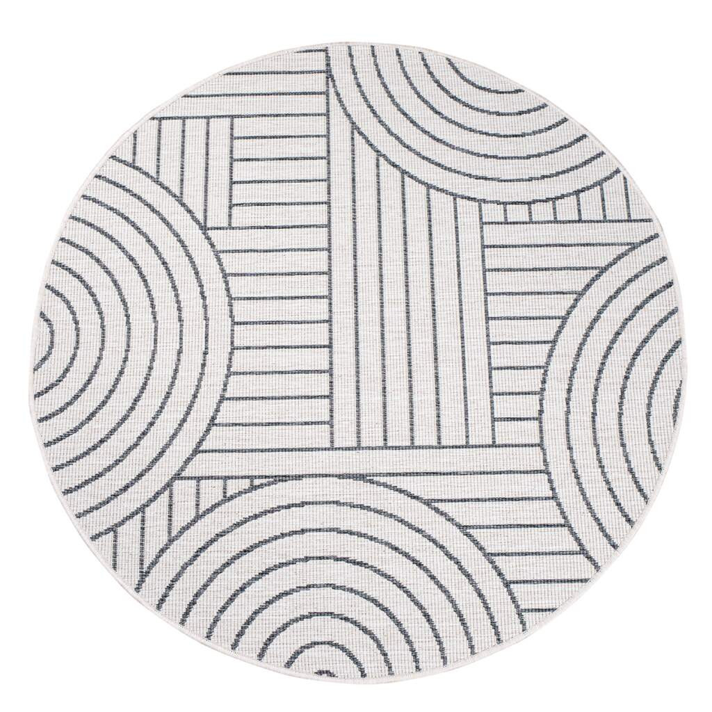 Oboustranný koberec DuoRug 5842 šedý kruh