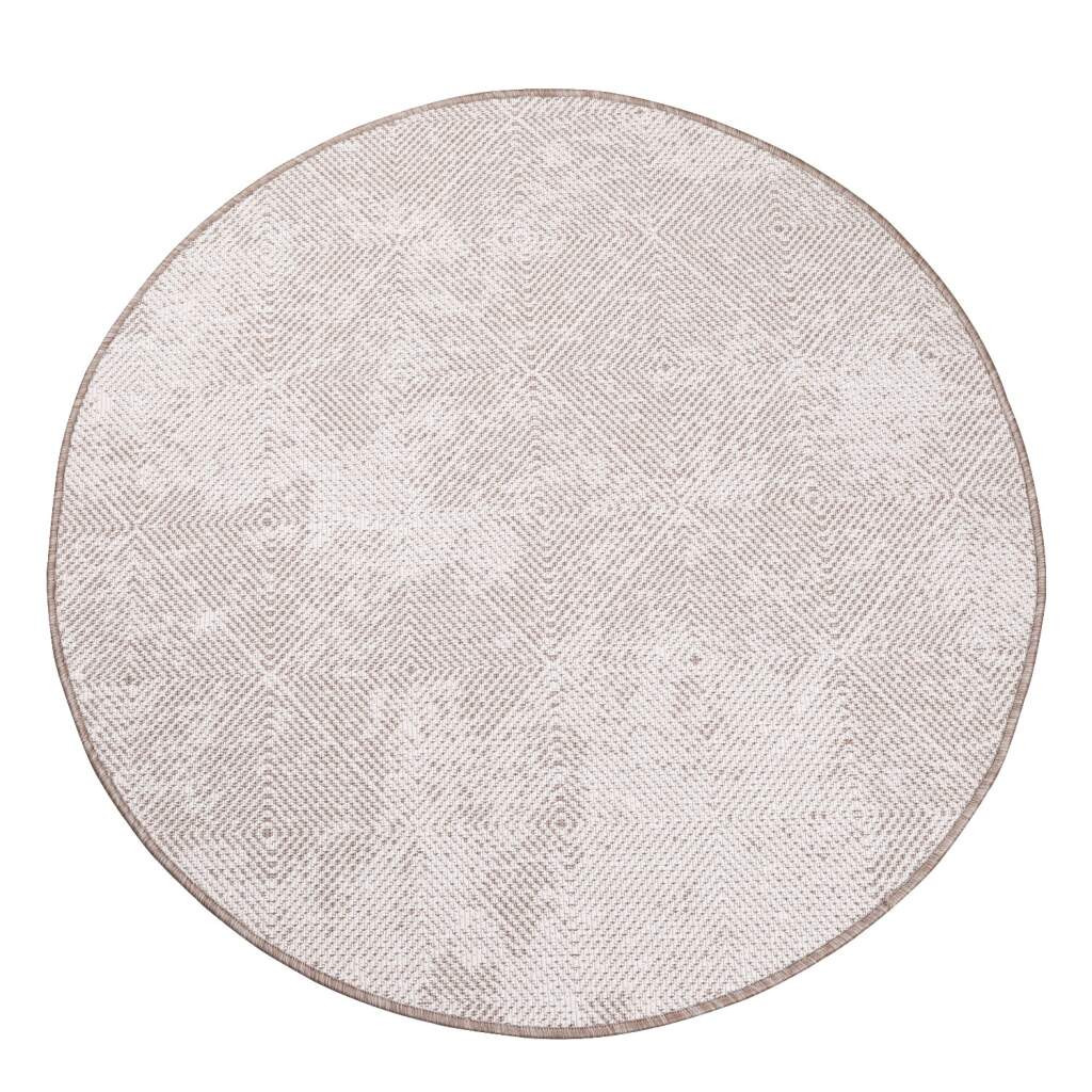 Obojstranný koberec DuoRug 5845 krémový kruh 
