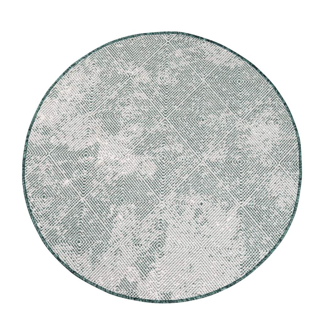 Obojstranný koberec DuoRug 5845 zelený kruh 