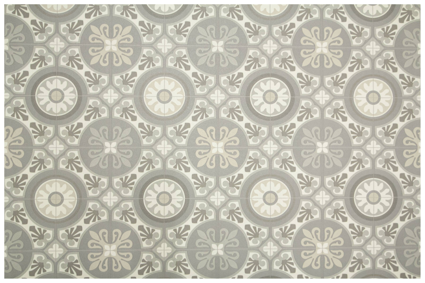 PVC podlaha NOVO Lagos 910M Mozaika krém/šedá