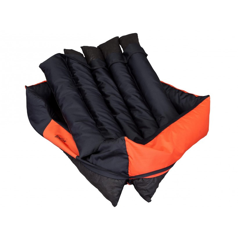 Pelíšek Comfort XXL černý / oranžový