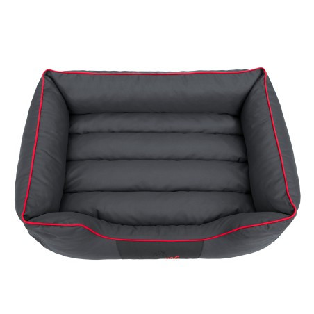 Pelíšek Comfort XL šedý / červený