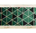 Běhoun EMERALD exkluzivní 1020 glamour, marmur, trojúhelníky zelený/zlatý