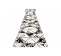 Behúň EMERALD exkluzívny 1020 glamour, styl marmur, trojuholníky čierny / zlatý