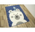 Detský koberec Luna Kids 534222/94955 -Medvedík indián, modrý