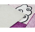 Dětský koberec protiskluzový BAMBINO 2285 Třídy, čísla růžový