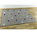Dětský metrážový koberec Stars 19 šedý