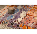 Ručne tkaný vlnený koberec BERBER BJ1020 Boujaad berber Boho, béžový / oranžový