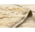 Ručne tkaný vlnený koberec BERBER BJ1124 Boujaad berber Boho, béžový / čierny