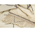 Ručne tkaný vlnený koberec BERBER MR1801 Beni Mrirt berber Boho, béžový / sivý