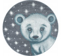 Dětský koberec Bambi medvěd modrý kruh