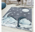 Dětský koberec Bambi spící dráček modrý