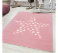 Dětský koberec Bambi hvězda růžový