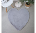 Dětský koberec Caty srdce, stříbrný