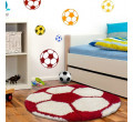 Dětský koberec Fun míč, krémový / červený kruh