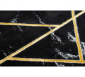 Koberec EMERALD exkluzivní 2000 glamour, styl geometrický, marmur černý / zlatý