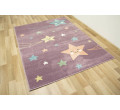Dětský koberec Lima 1296A Hvězdy šeříkový / modrý