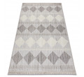 Šňůrkový koberec NANO EO61A Romby šedo - bílý