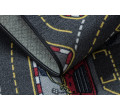 Dětský koberec REBEL ROADS Racers 97 Ulice, auta, protiskluzový - šedý