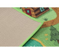 Dětský koberec REBEL ROADS Wild life 90 Les, zvířata protiskluzový - zelený