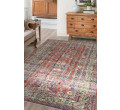 Ručně tkaný vlněný koberec Vintage 10267 rám / květy, červený / zelený