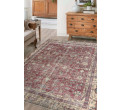 Ručně tkaný vlněný koberec Vintage 10664 rám / květy, bordó / béžový