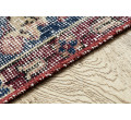 Ručně tkaný vlněný koberec Vintage 10665 rám / ornament, bordó / modrý