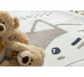 Dětský koberec YOYO EY80 kruh bílý / béžový, liška