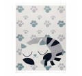 Dětský koberec YOYO GD59 bílý / šedý - kočička
