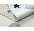 Detský koberec YOYO GD75 biely / sivý - hviezdičky