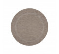 Šňůrkový koberec Relax ramka hnědý, kruh
